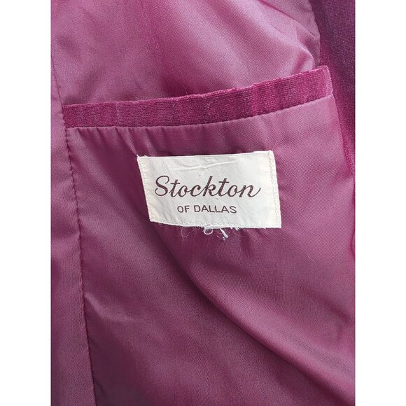 Vintage Stockton Burgundy Velvet Blazer & Bag Set - Picture 6 of 16